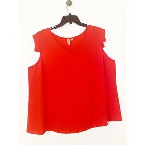 Tacera Top Women Orange Pullover Short Sleeve Size 3X Casual Workplace